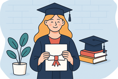 Mujer con título profesional